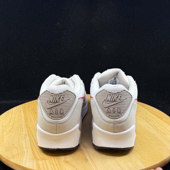 Nike Air Max 90 'White Grey University Red' DM0029-113 Men's Size 9.5 Shoes - Picture 6 of 10